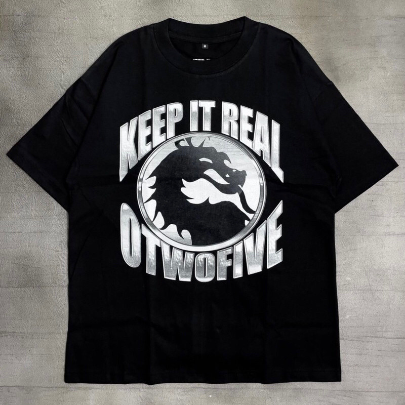 Tshirt KEEP IT REAL X OTWOFIVE BORN 2 HATE Black Cotton combed 24s