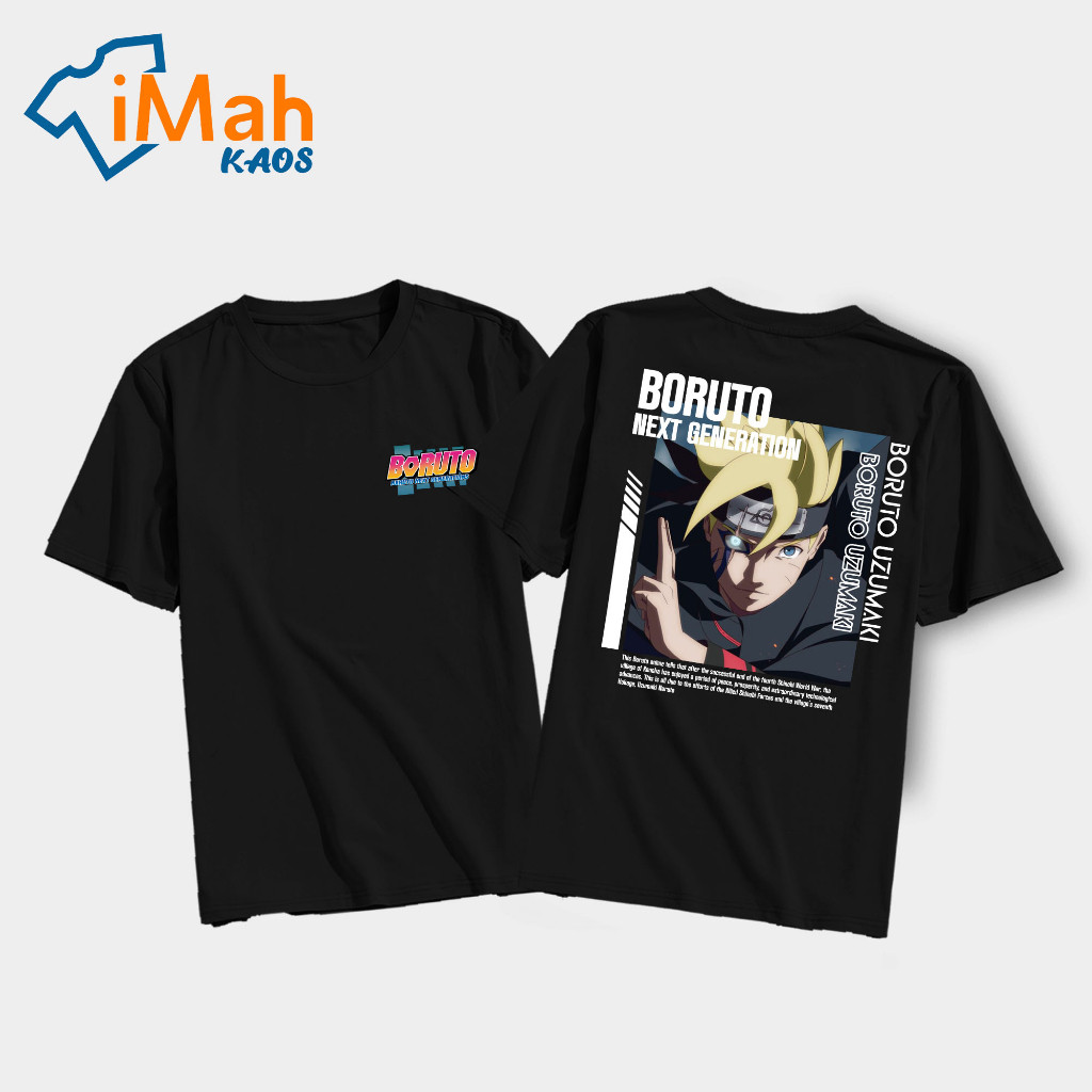 - KAOS ANIME BORUTO [ Boruto Uzumaki ] - Kaos Anime BORUTO Pria & Wanita | Kaos Distro Japan | Kaos 