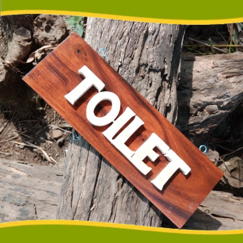 

Terlaris Papan Nama Kayu Toilet Sign board Cantik