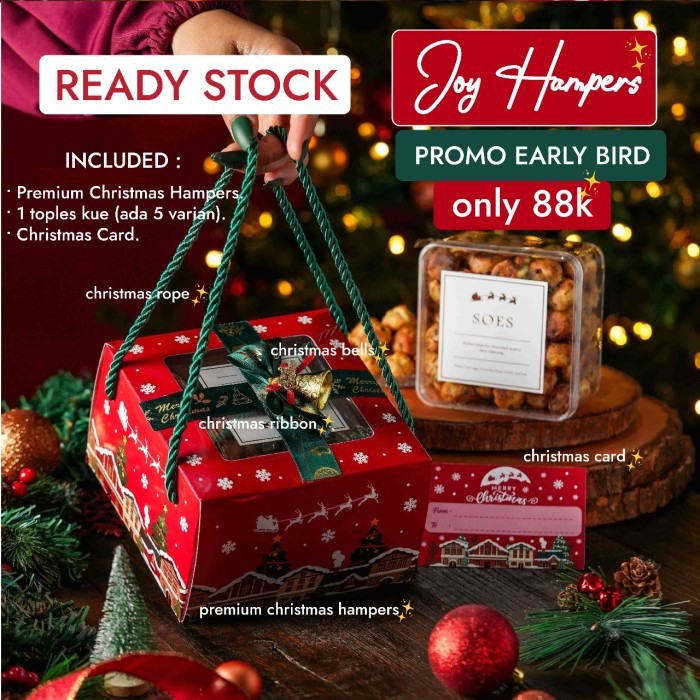

HAMPERS NATAL PARCEL KUE KERING / PAKET NATAL / PARCEL NATAL ISI 2 - COOKIES