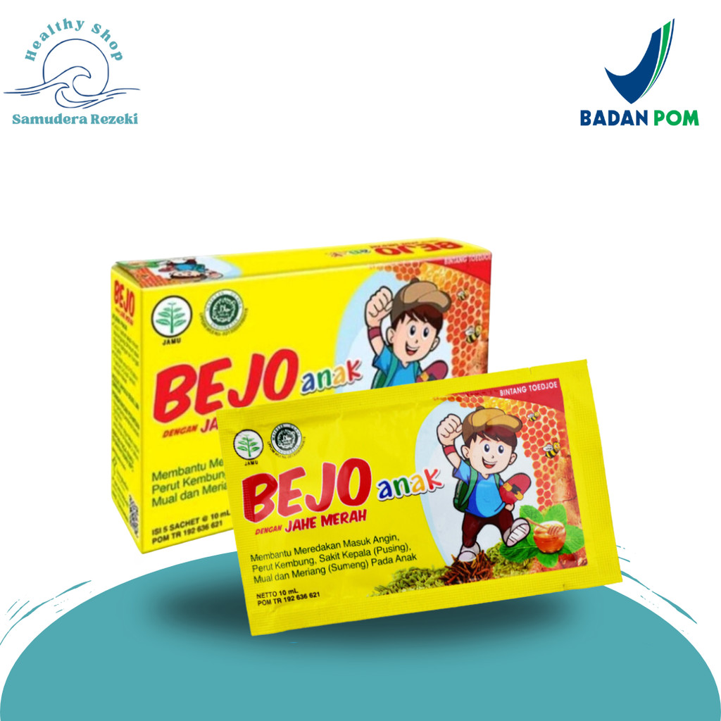 

BEJO Anak Jahe Merah Box isi 5 Sachet / Obat Anak Masuk Angin