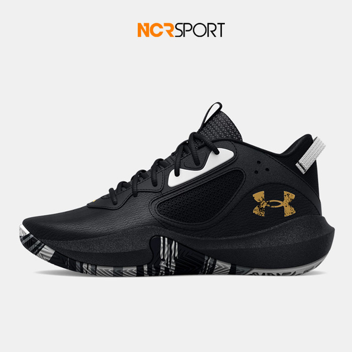 "Virtual.C" - READY STOCK Sepatu Basket Anak Under Armour Lockdown 6 Gs Kids Black Gold Original - 6