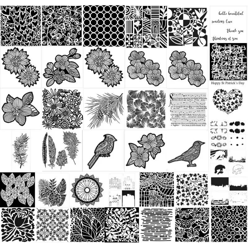 

Embossing New Arrival 2024 Stencil Scrapbook Diary DecorationTemplate DIY Greeting Card Handmade