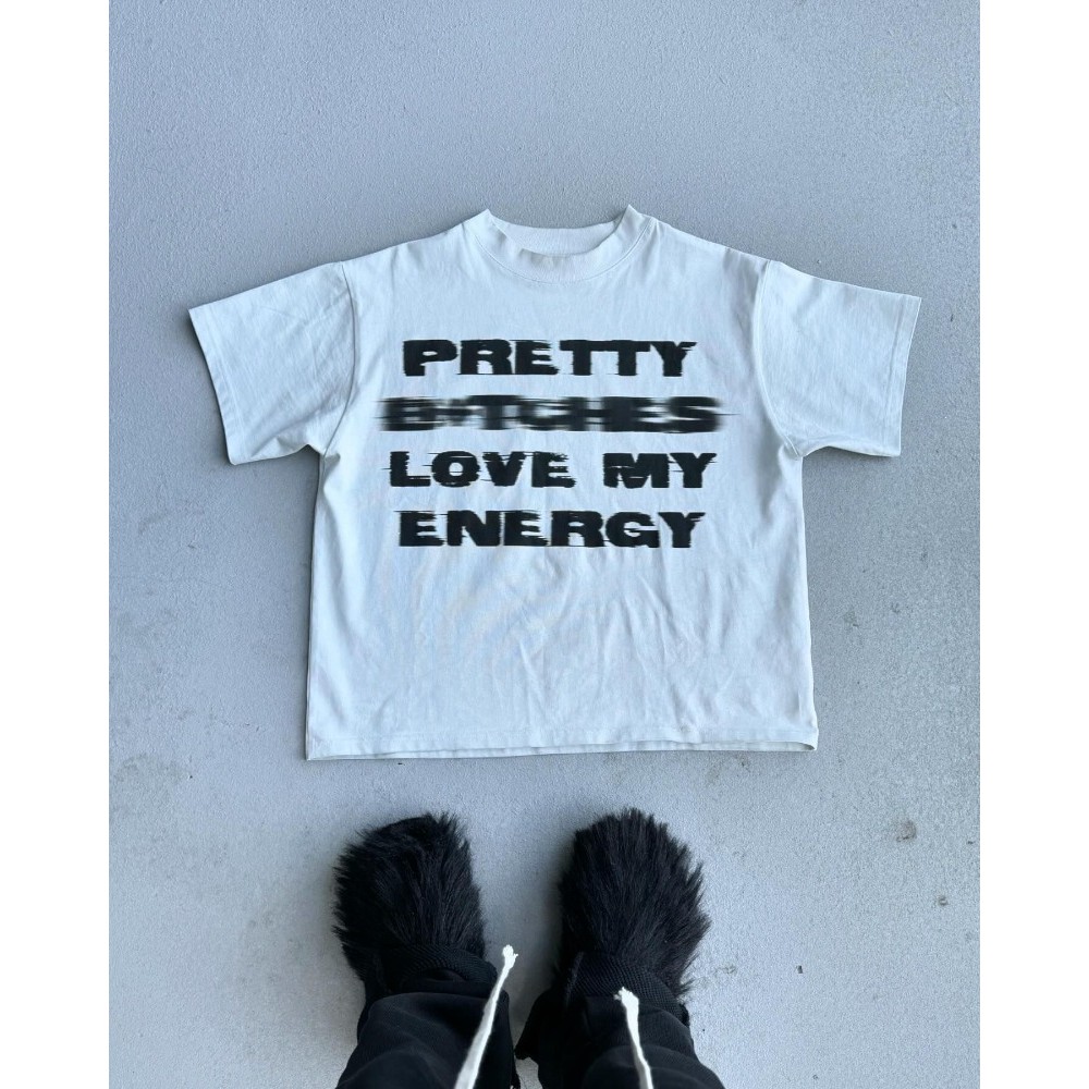 Y2k top Vintage Street Alphabet Print Short Sleeve Men Tshirt 2024 Summer Harajuku Couple Casual Loo