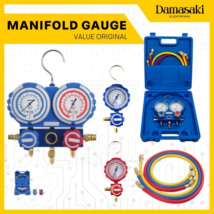 VALUE MANIFOLD GAUGE TESTING SINGLE DOUBLE VMG R22 R410 R32