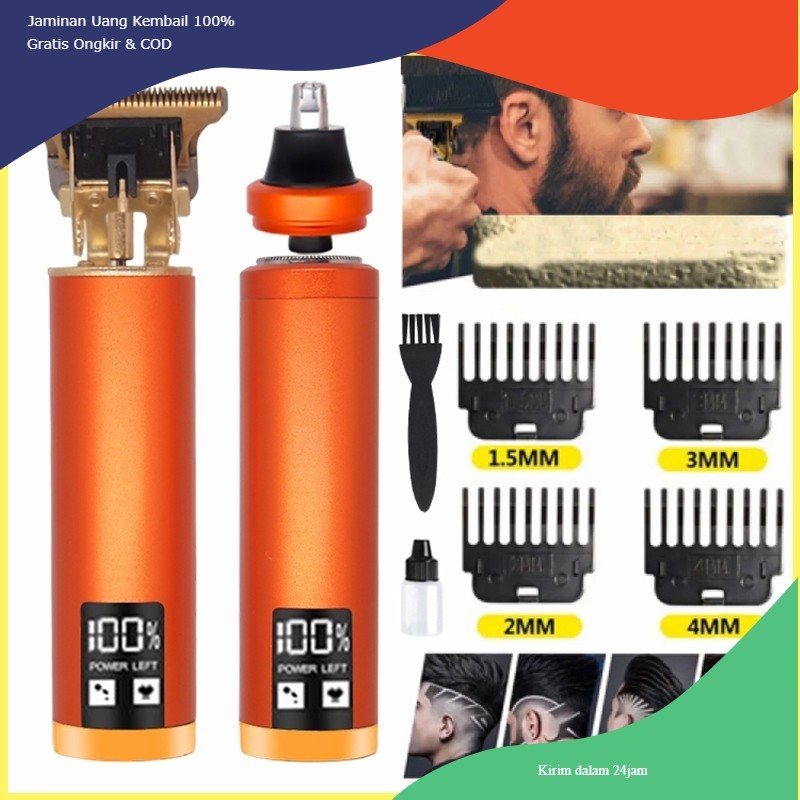 Set Alat Cukur Rambut Elektrik 4 In 1 Kit Perawatan Man Grooming Kit Alat Cukur Listrik Mesin Potong