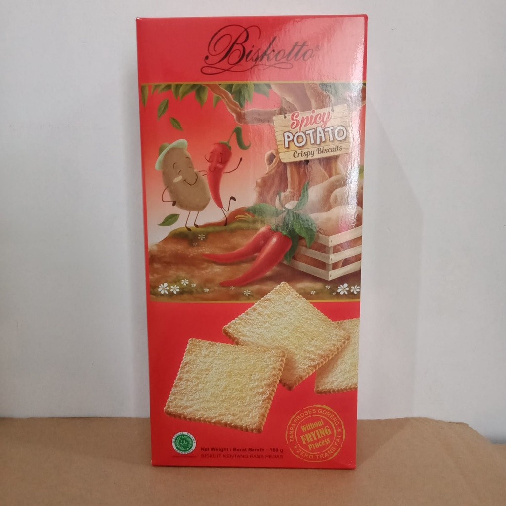 

Biskotto Potato Crispy Spicy Paket (6x160gr)/Biskuit