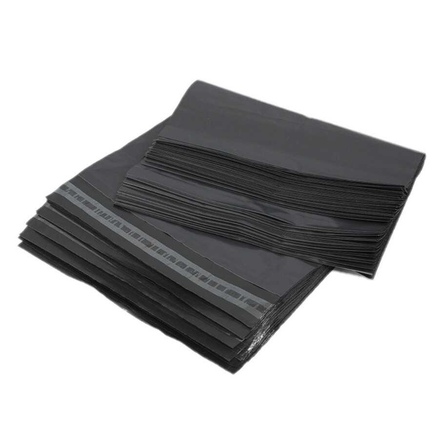 

100 PCS Kantong Plastik Bungkus Packing Paket Hitam Kuat Amplop Polymailer Polybag Recycle