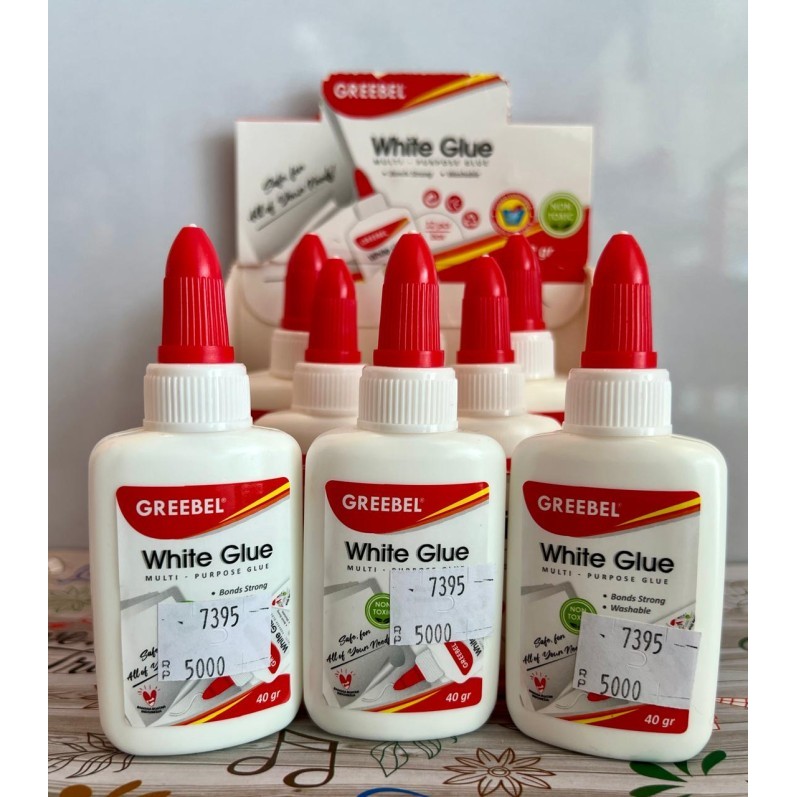 

LEM GREEBEL WHITE GLUE 40 GR LEM KERTAS