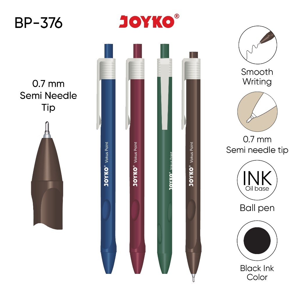 

Ball Pen Pulpen Pena Joyko BP-376 Vokus Point 0.7 mm