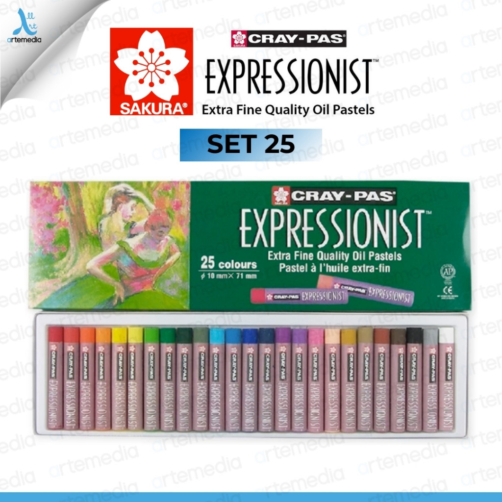 

Gramedia Surabaya - Sakura Cray-Pas Expressionist Set 25 Color Oil Pastel Crayon