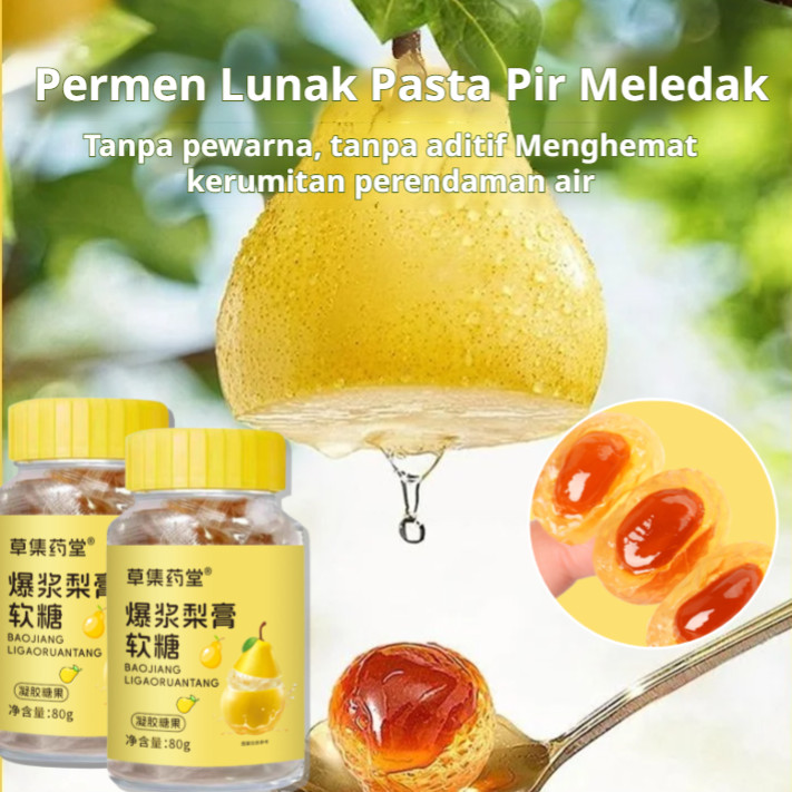 

【COD 100%ORI】Permen Karet Tenggorokan Pasta Pir/Throat & Lung Soft Candy/Permen karet rasa buah