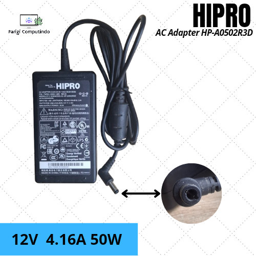 Adaptor Charger Laptop Hipro HP-A0502R3D - PWRS-14000-148R (12V ~ 4.16A) 50W