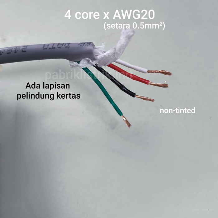 TK99 kabel control sensor 4C x AWG20 setara 4x0.5mm paper shielded 4 core AWG 20 brand HAEKWANG made