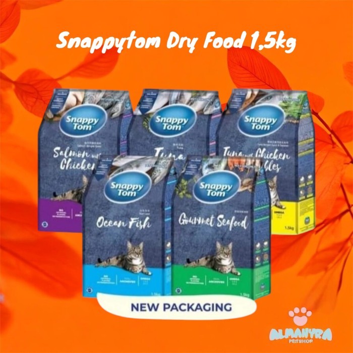 Snappy tom dry 1,5kg dry cat food snappytom makanan kucing murah 1.5KG