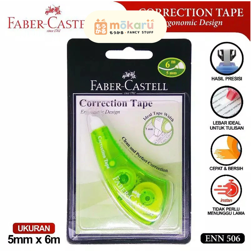 

Faber Castell Correction Tape ENN-506 Tip-Ex Pita Kertas Berkualitas
