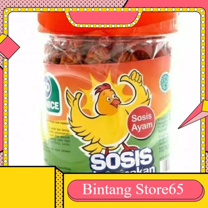 

SOSIS SO NICE SIAP MAKAN RASA AYAM SAPI OTAK-OTAK 525gr toples isi 24 - AYAM