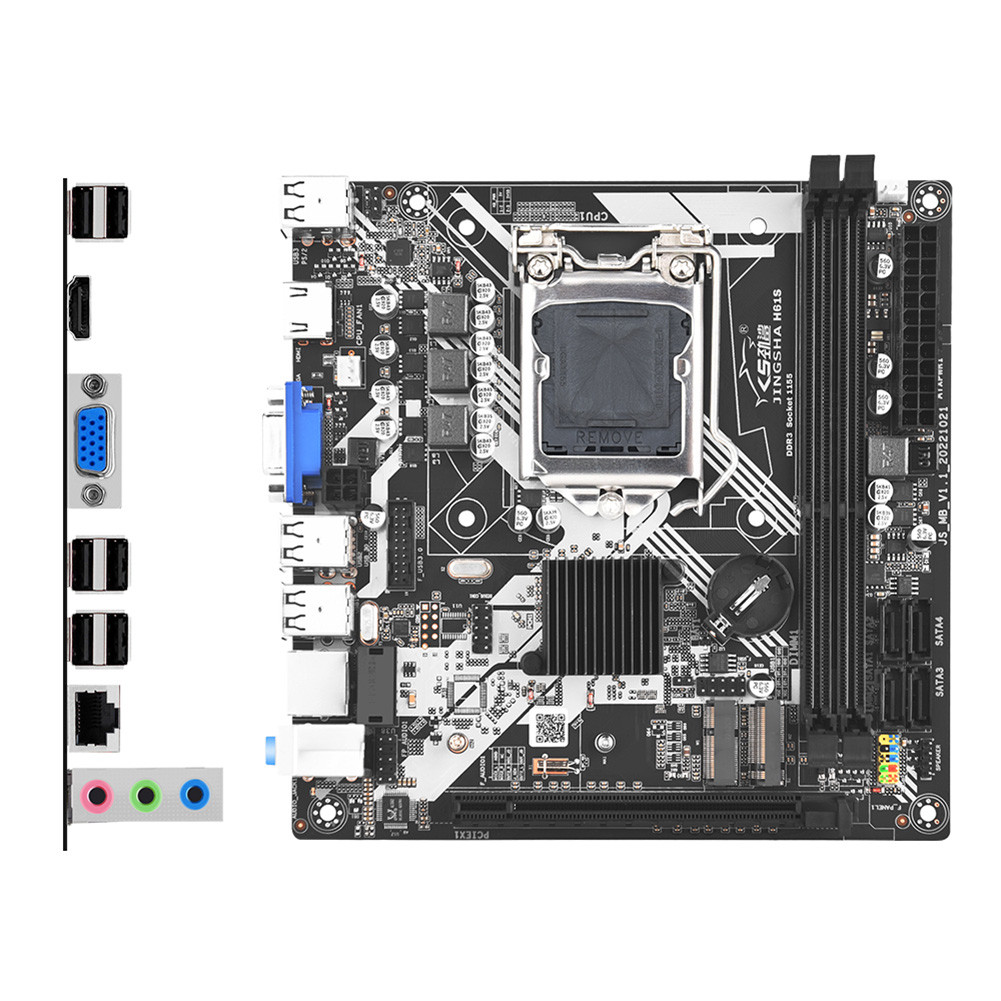 H61S Mini-ITX Motherboard 2*DDR3 16GB LGA 1155 Mainboard 9*USB2.0 4*SATA 2.0 Desktop Motherboard Sup