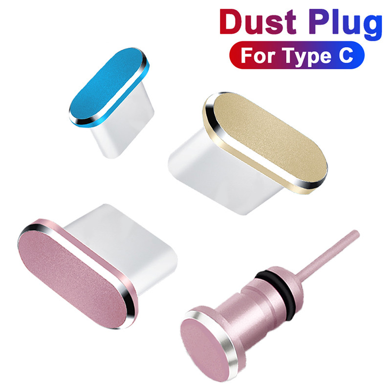 Anti-Dust Plug Type C Phone Charging Port 3.5mm Earphone Jack Card Pin USB C Dust Plug For Samsung H