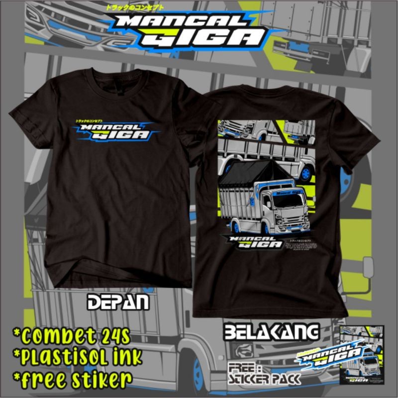 KAOS TRUCK MANCAL GIGA ORIGINAL || KAOS TRUCK FREE STIKER || KAOS TRUCK MURAH