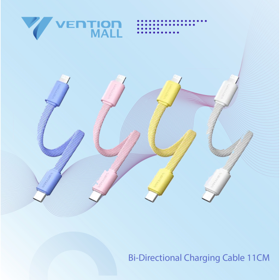 Vention Cable Power Bank Type C To Lightning Iphone Kabel 11cm Fast Charging Powerbank Pendek
