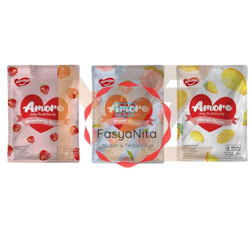 

NARAYA AMORE JELLY FRUIT CANDY 26 GRAM - Fasyanita Denpasar