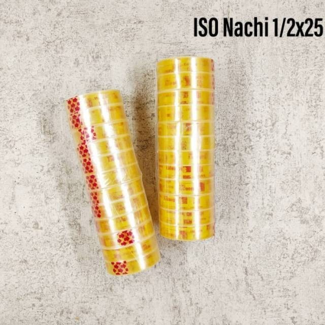 

(PRO_ATK) Isolasi / Selotip Bening Nachi Tebal 1/2X25 Yard (Slop)