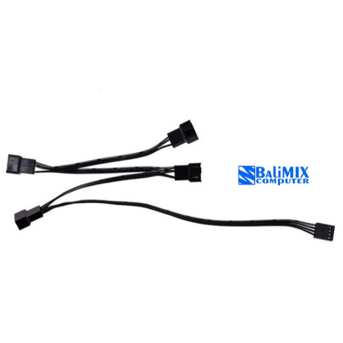 Kabel Kipas Fan Hub Splitter 1 to 4 4pin Cabang untuk Fan PWM 3pin & 4pin