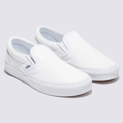 VANS SLIP ON PREMIUM LEATHER TRUE WHITE ORIGINAL