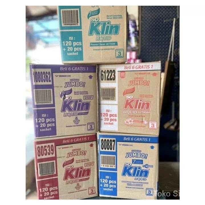 

1Dus Soklin Liquid Cair sachet jumbo 1000 48ml isi 120pcs+20pcs