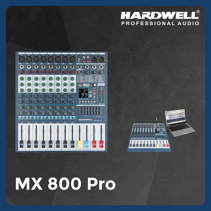 Mixer Audio Hardwell MX 800 PRO / MX800PRO Professional Audio Soundcard Recording USB 8CH Original