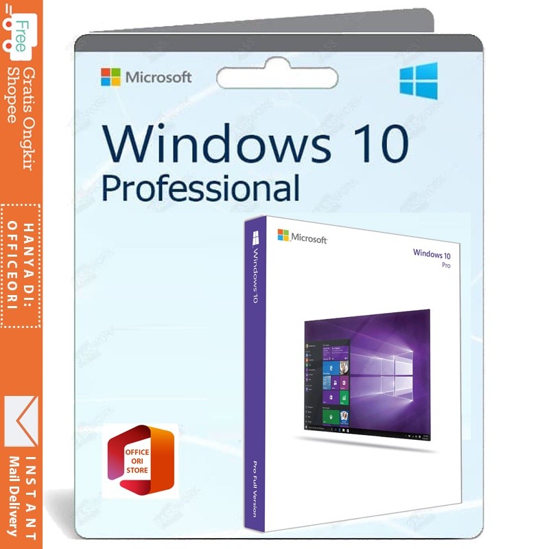sales2.promo windows 10 pro 32 bit/64 bit Digital License, lifetime retail ori