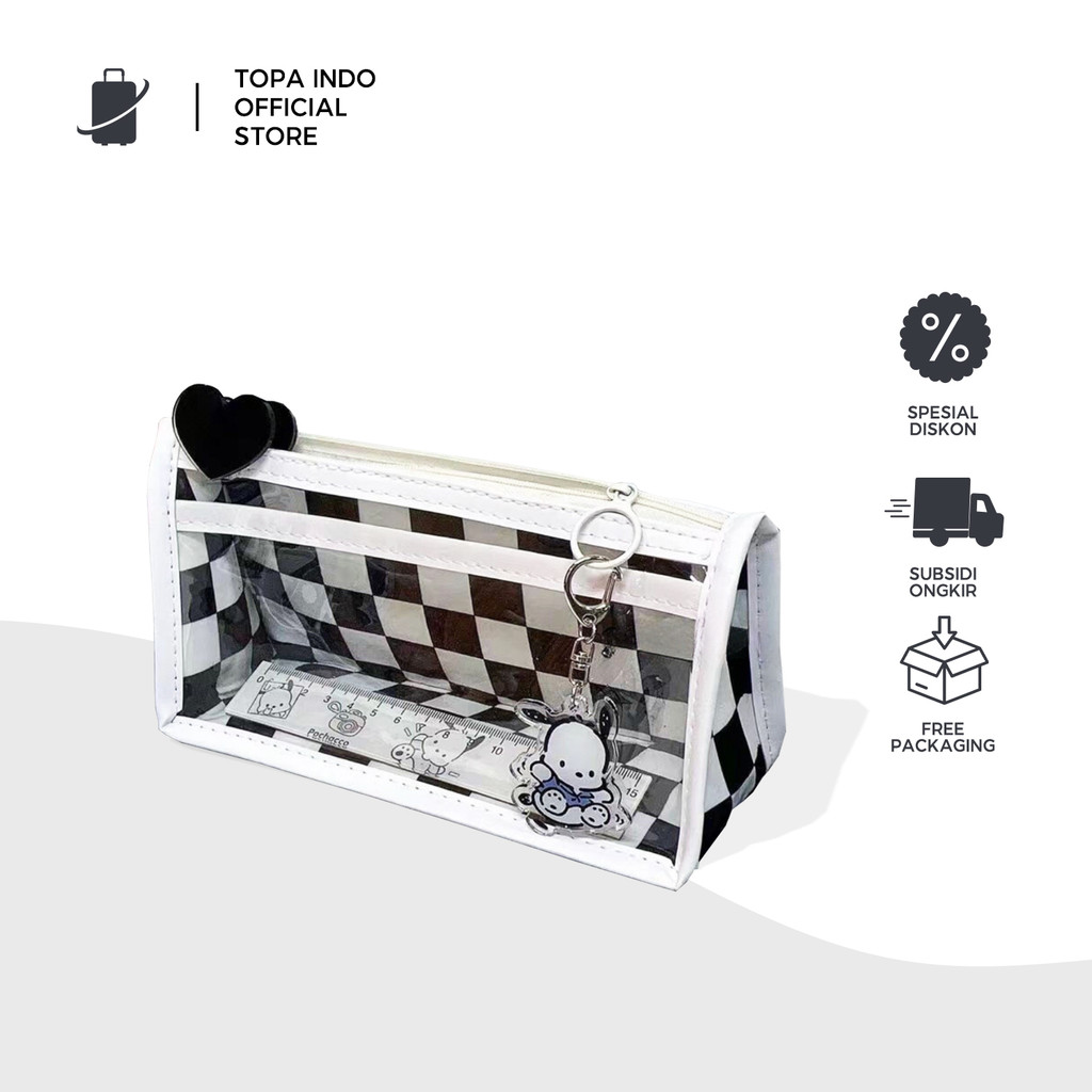 

Tempat Pensil Checkerboard Transparan (91147)