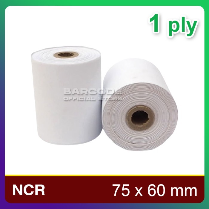 

best -( 1 DUS ) KERTAS STRUK KASIR NCR 75 X 60 mm 1 PLY - ( isi 100 Roll )
