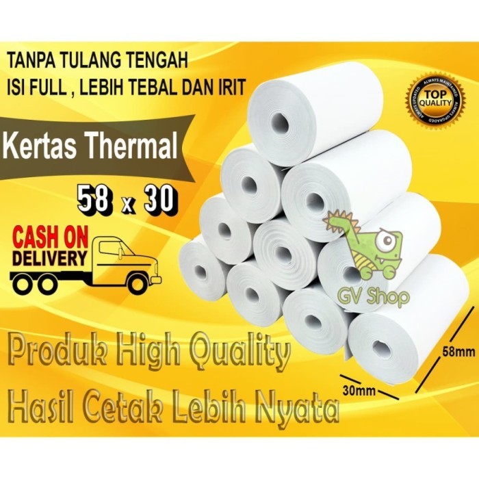 

best -Paket Printer Thermal SMARTCOM 58mm Bluetooth PT02 + 10 Roll Kertas