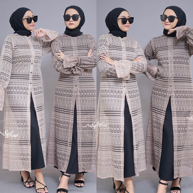 ARUNA OUTER BRUKAT KONDANGAN TUNIK LACE BRUKAT PROMO