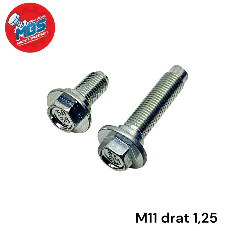 grosir bos baut MBS BAUT M11 Drat 1.25 PINGGUL BAUT FLEXSIBLE BAUT SABUK PENGAMAN UNIVERS M11x25 m11