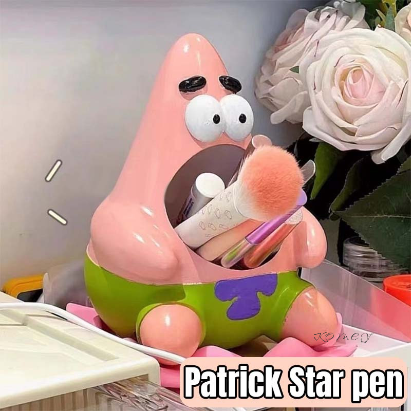 Rak Tempat Pulpen Pensil Holder Alat Tulis Bulat / Patrick Mickey Desk Organizer Kotak Pensil /komey