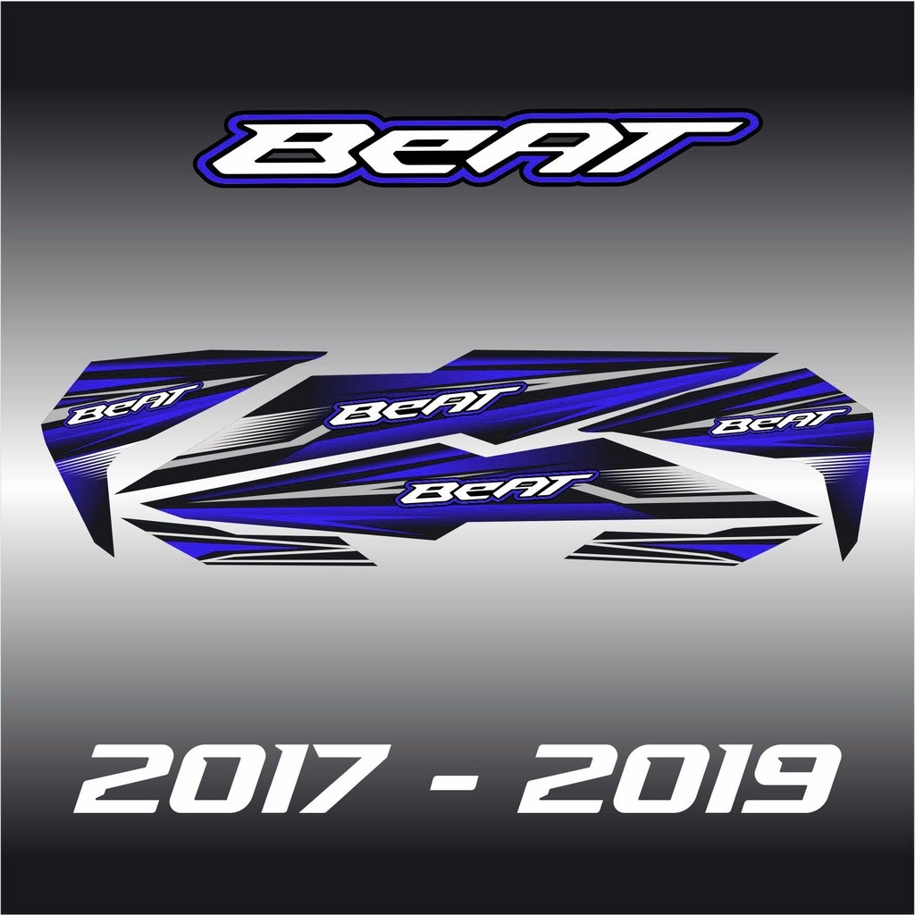 STRIPING VARIASI HONDA BEAT NEW ESP STREET 2017 2018 2019 BIRU