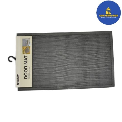 BEST QUALITY Keset Pintu Rumah Indoor Outdoor Teras Persegi Panjang 45x75cm_Abu