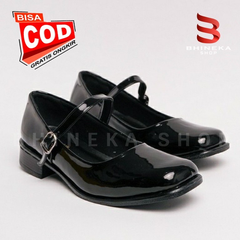 PROMO Sepatu Wanita Formal Kerja Wanita Kulit Kilap Paskibra Sekolah Pdh Dinas Guru Polri TNI Polwan