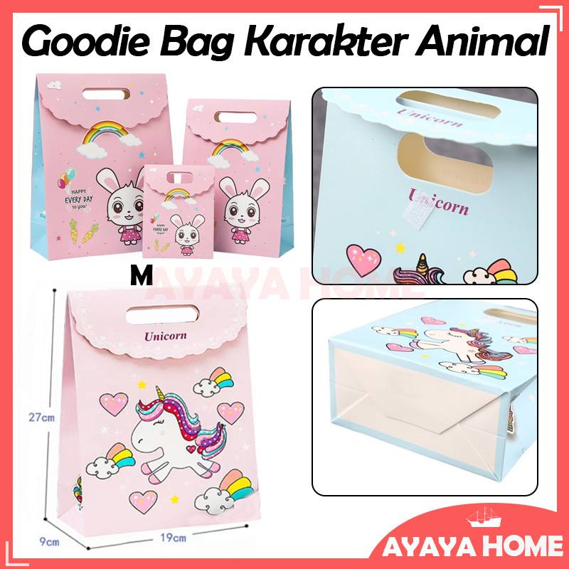 

Bag Karakter Animal Tas Bingkisan/Tas Hampers Snack Ulang Tahun