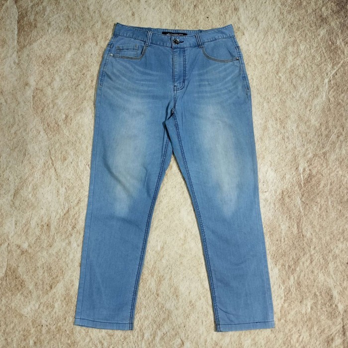 celana panjang jeans fading BANGBANG JEANS celana blue denim stretch bahan melar murah bagus size 30