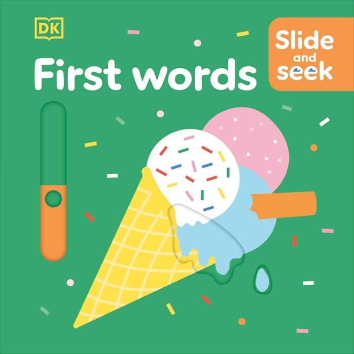 Buku anak Import Original : Slide and Seek (First Words/Numbers) - Board Book