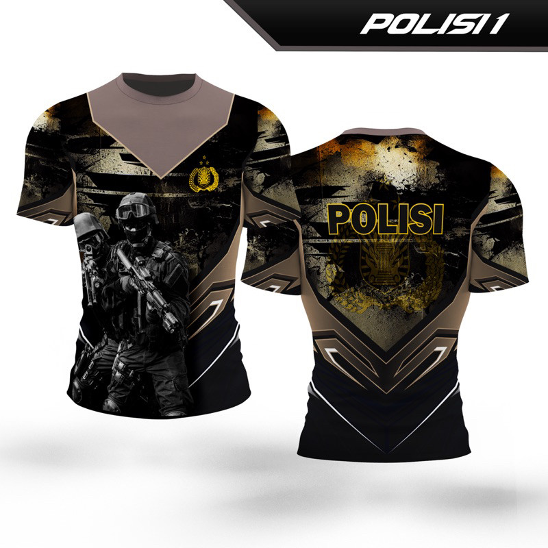 Kaos Jersey POLISI Fullprinting - Kaos POLISI - jersey polisi - Kaos Polisi TERBARU