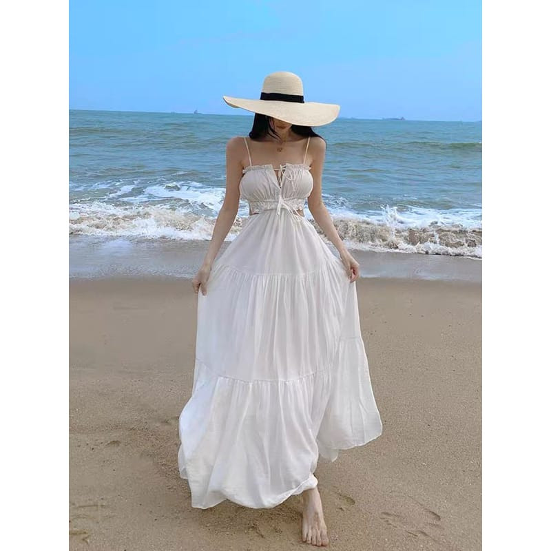 FUJIKO - dress pantai wanita | summer dress beach outfit | long dress sabrina sexi | dress bali