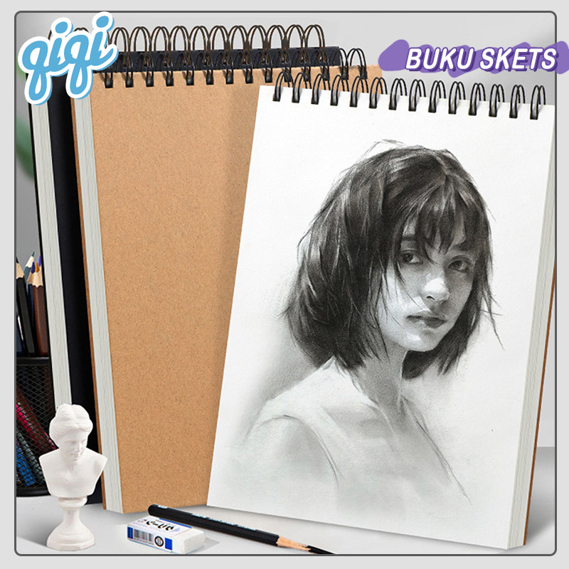 

Buku gambar tebal Watercolor Sketch Book Ring Spiral /Buku skets/A4/A5/A6 30 LEMBAR - Qiqi Treasure