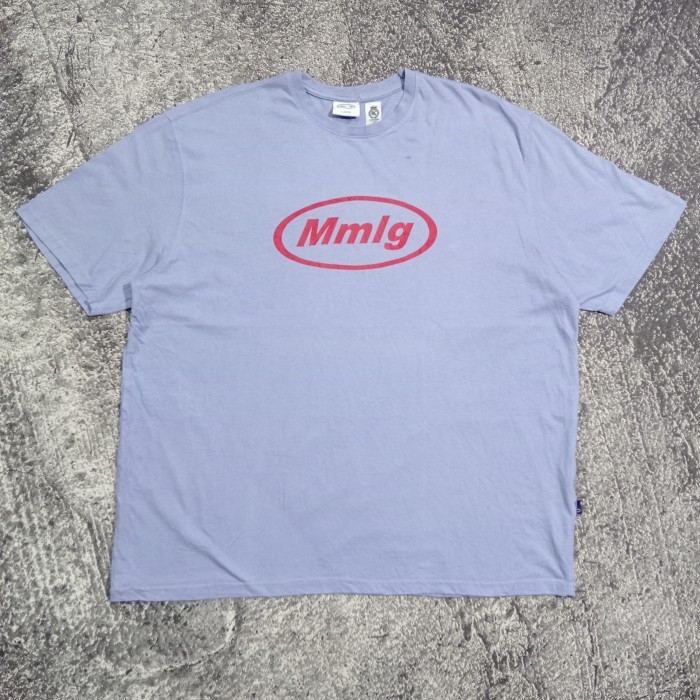 T shirt kaos pria MMLG biru muda bagus size XL