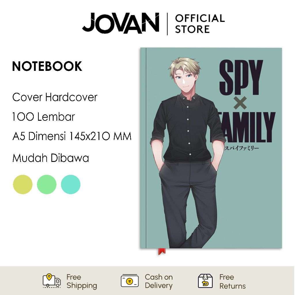 

Notebook Hardcover Custom Spy x Family 15 Buku Tulis Catatan Note Agenda Planner Jurnal Diary Notebook Anime