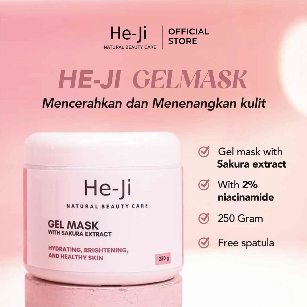 [He-Ji] Gel Mask Natural Beauty With Sakura Extract - Hydrating Brightening & Glowing Skin